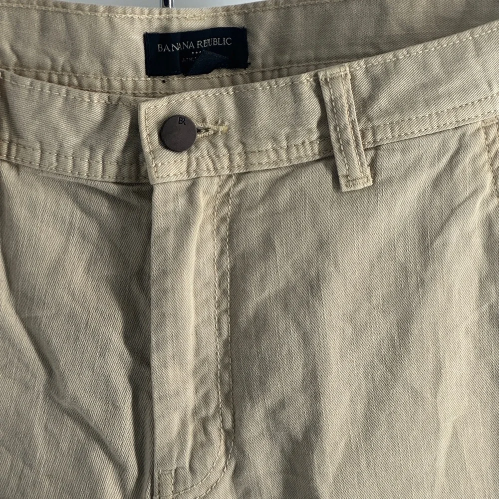 Banana republic tan athletic fit chinos